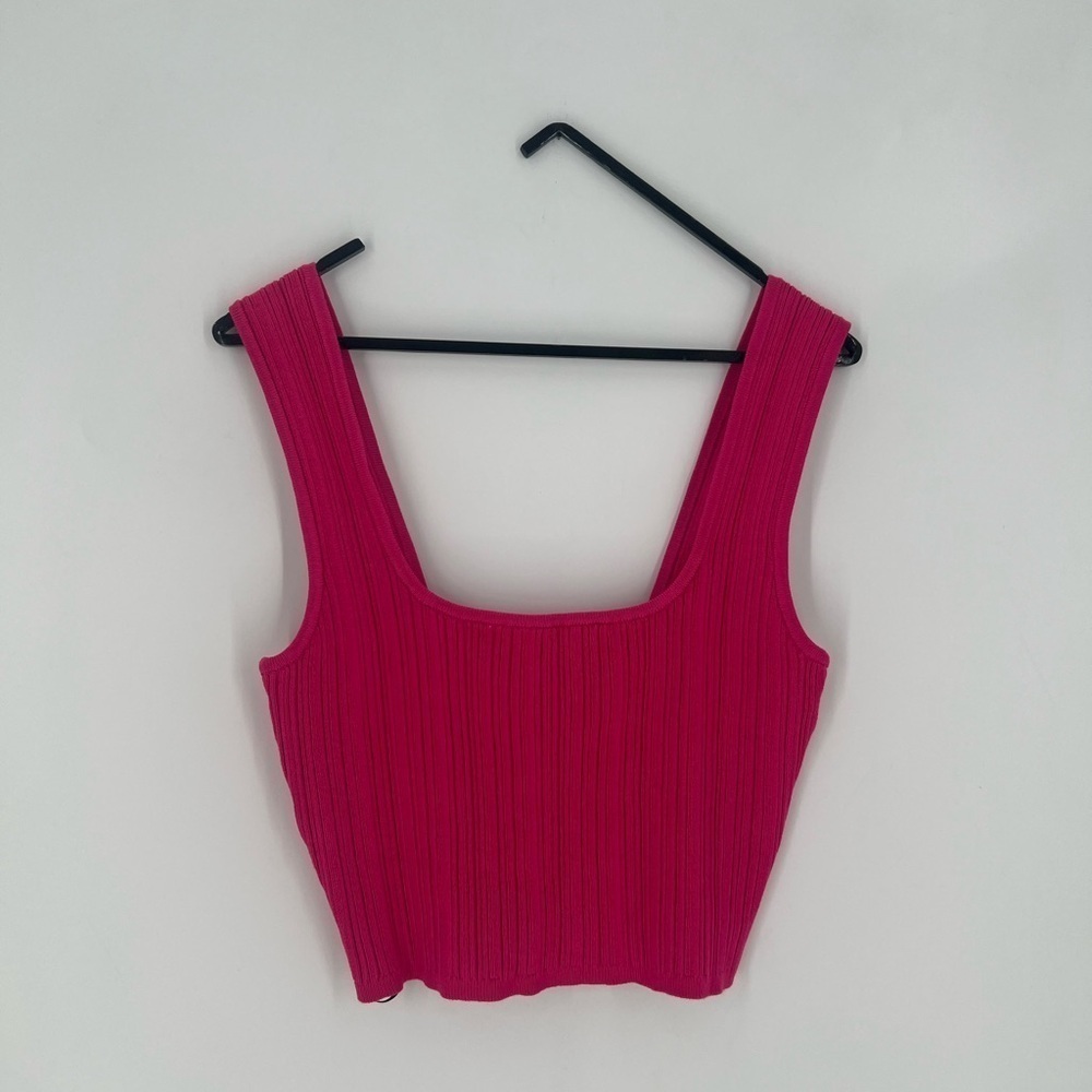H&M Rib Knit Square Neck Crop Top
